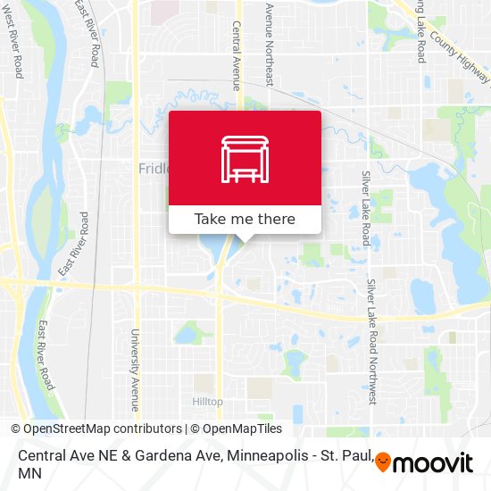 Central Ave NE & Gardena Ave map
