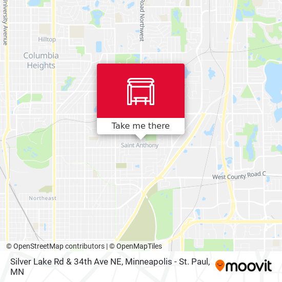 Silver Lake Rd & 34th Ave NE map