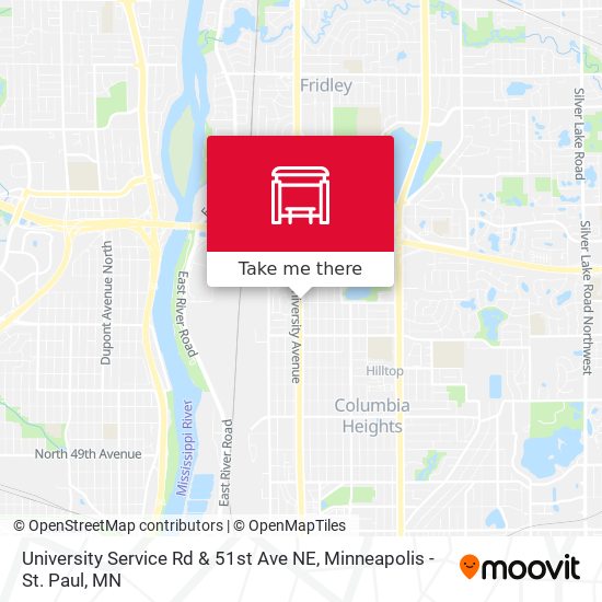 University Service Rd & 51st Ave NE map