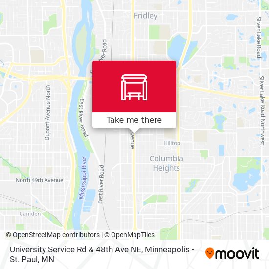 University Service Rd & 48th Ave NE map