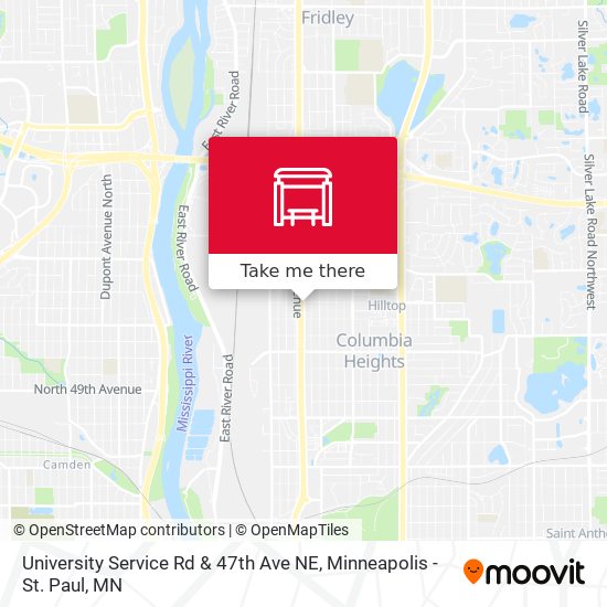 University Service Rd & 47th Ave NE map