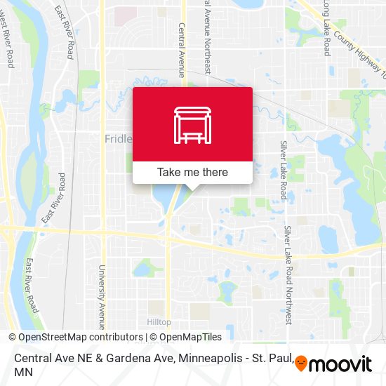 Central Ave NE & Gardena Ave map
