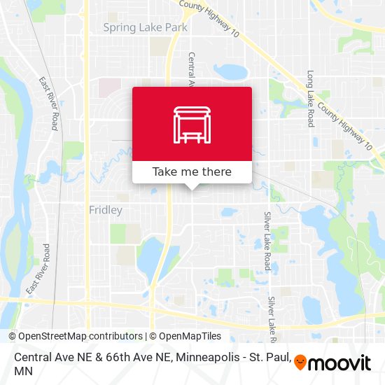 Central Ave NE & 66th Ave NE map