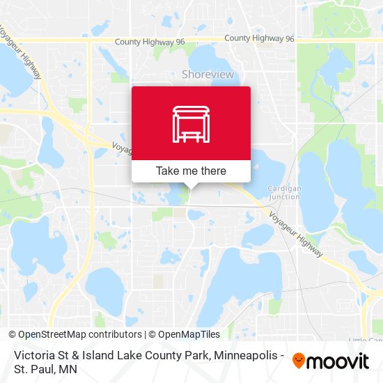Victoria St & Island Lake County Park map