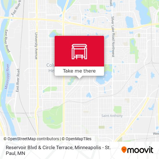 Reservoir Blvd & Circle Terrace map