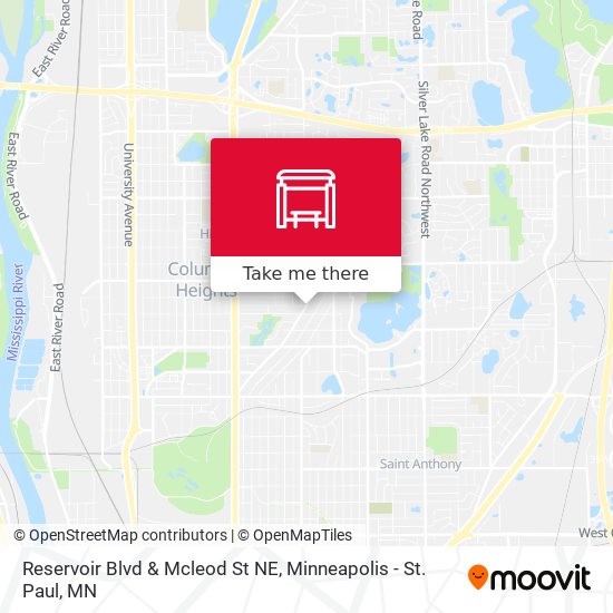 Mapa de Reservoir Blvd & Mcleod St NE
