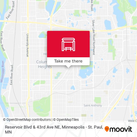 Reservoir Blvd & 43rd Ave NE map