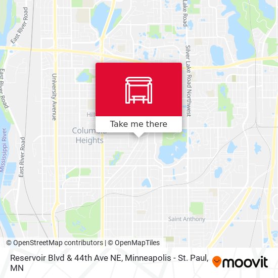 Reservoir Blvd & 44th Ave NE map