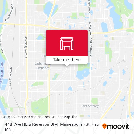 44th Ave NE & Reservoir Blvd map