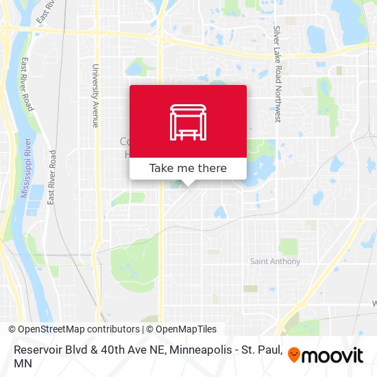 Reservoir Blvd & 40th Ave NE map