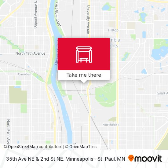 35th Ave NE & 2nd St NE map