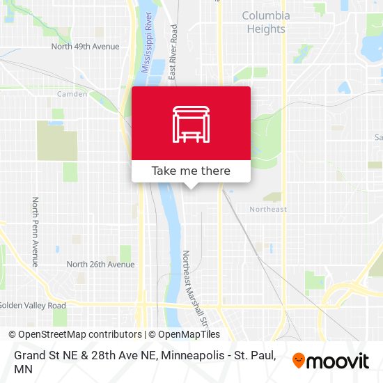 Grand St NE & 28th Ave NE map
