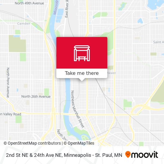 Mapa de 2nd St NE & 24th Ave NE