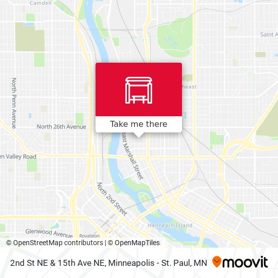 Mapa de 2nd St NE & 15th Ave NE