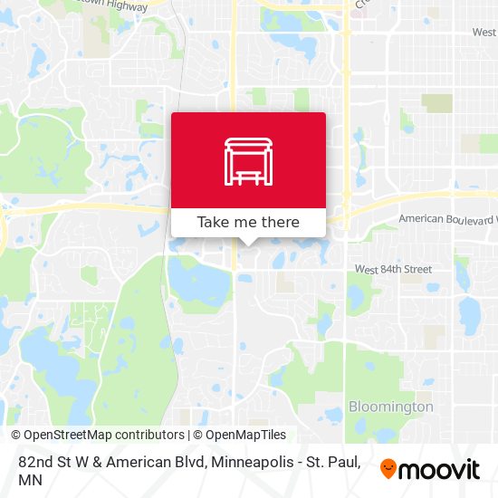 82nd St W & American Blvd map