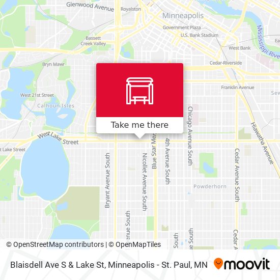 Blaisdell Ave S & Lake St map