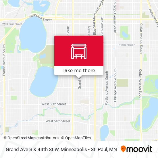 Grand Ave S & 44th St W map