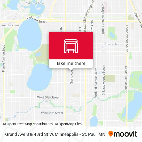 Grand Ave S & 43rd St W map