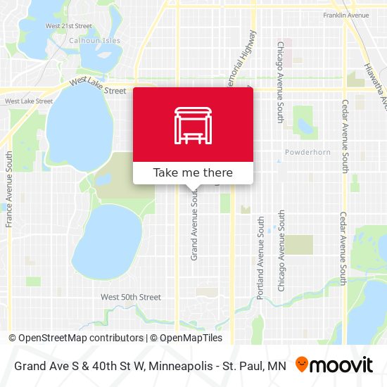 Mapa de Grand Ave S & 40th St W