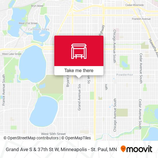 Mapa de Grand Ave S & 37th St W