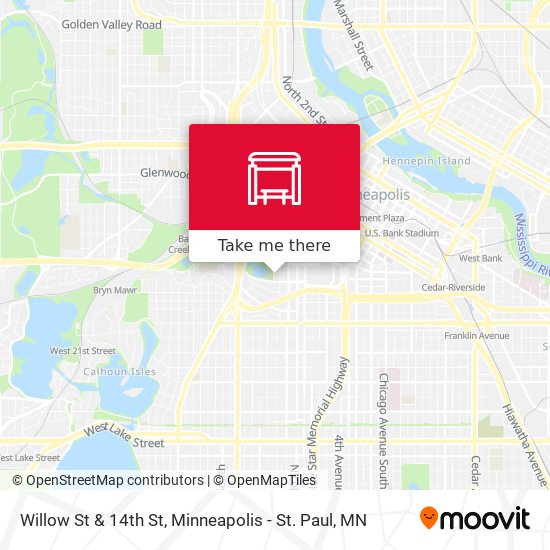 Mapa de Willow St & 14th St