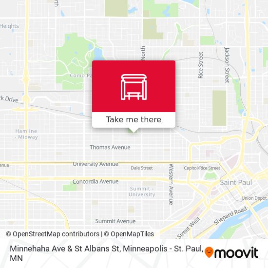 Minnehaha Ave & St Albans St map