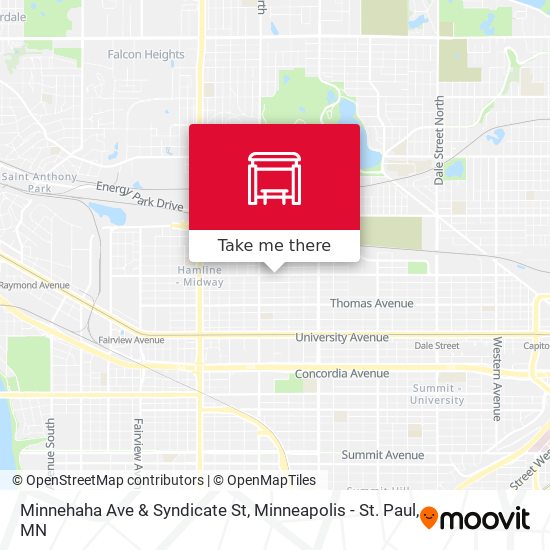 Minnehaha Ave & Syndicate St map