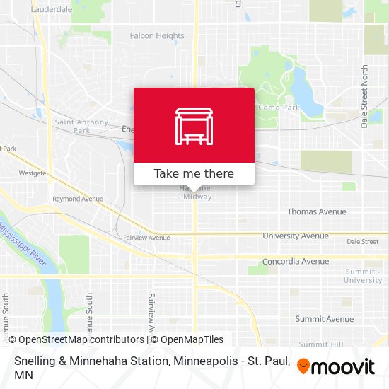 Snelling & Minnehaha Station map