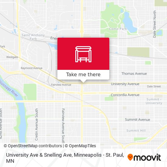 Mapa de University Ave & Snelling Ave