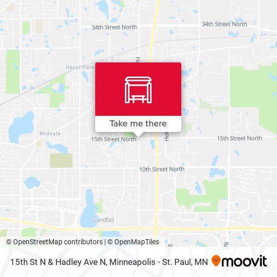 15th St N & Hadley Ave N map
