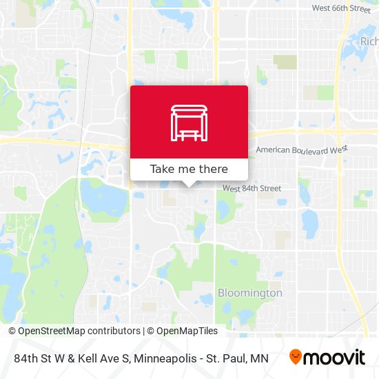 84th St W & Kell Ave S map