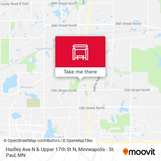Mapa de Hadley Ave N & Upper 17th St N