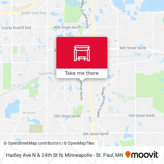 Hadley Ave N & 24th St N map