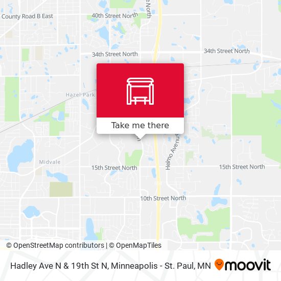 Mapa de Hadley Ave N & 19th St N