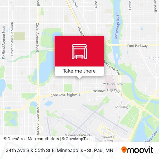 Mapa de 34th Ave S & 55th St E