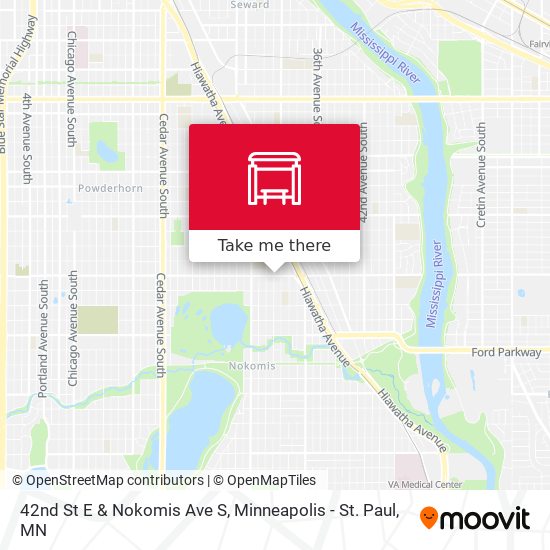 Mapa de 42nd St E & Nokomis Ave S