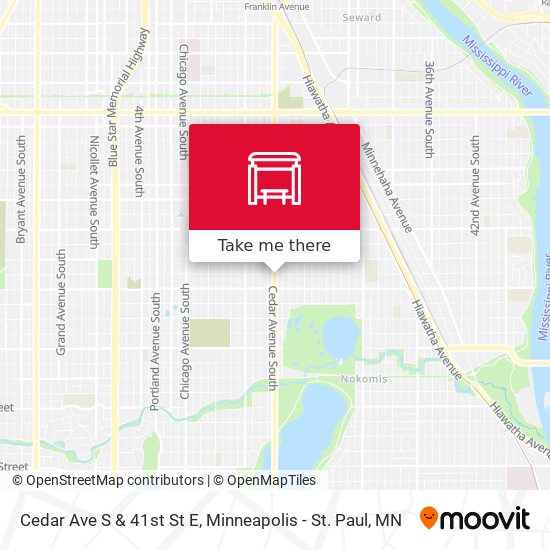 Mapa de Cedar Ave S & 41st St E