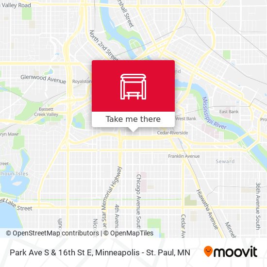 Park Ave S & 16th St E map