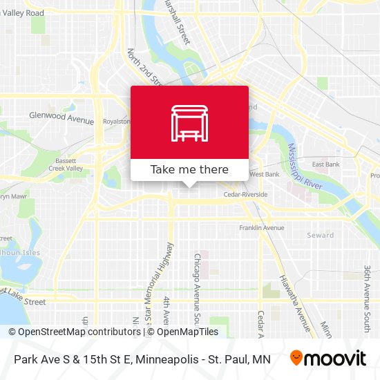 Park Ave S & 15th St E map