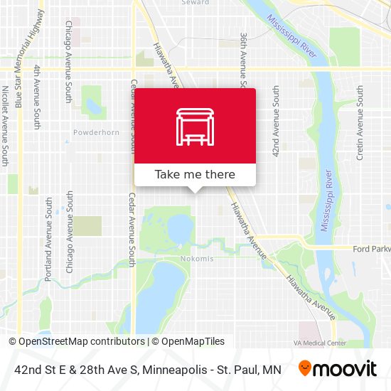 42nd St E & 28th Ave S map