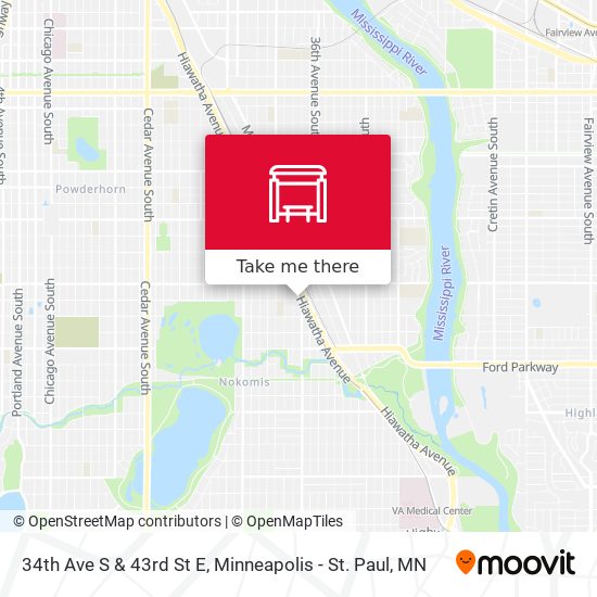Mapa de 34th Ave S & 43rd St E