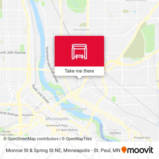 Monroe St & Spring St NE map