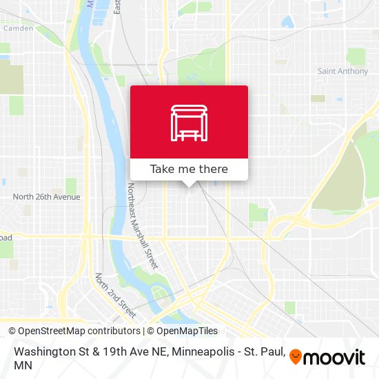 Washington St & 19th Ave NE map