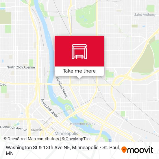 Washington St & 13th Ave NE map