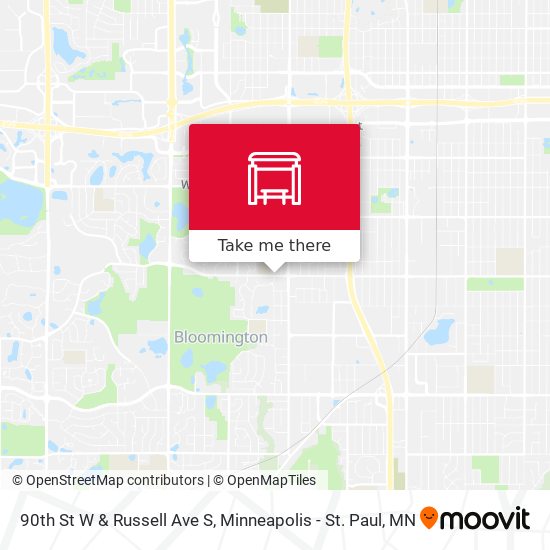 90th St W & Russell Ave S map