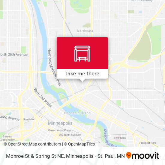 Monroe St & Spring St NE map