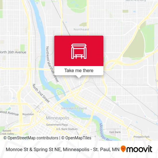 Monroe St & Spring St NE map