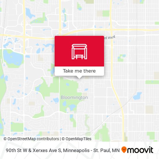 Mapa de 90th St W & Xerxes Ave S