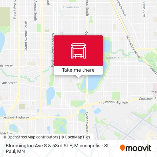 Mapa de Bloomington Ave S & 53rd St E