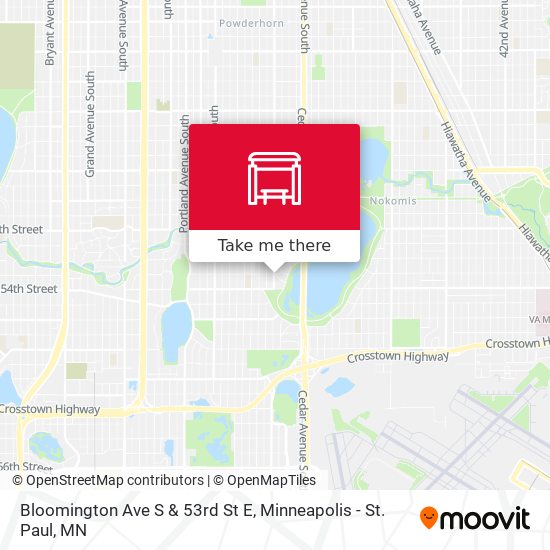 Mapa de Bloomington Ave S & 53rd St E